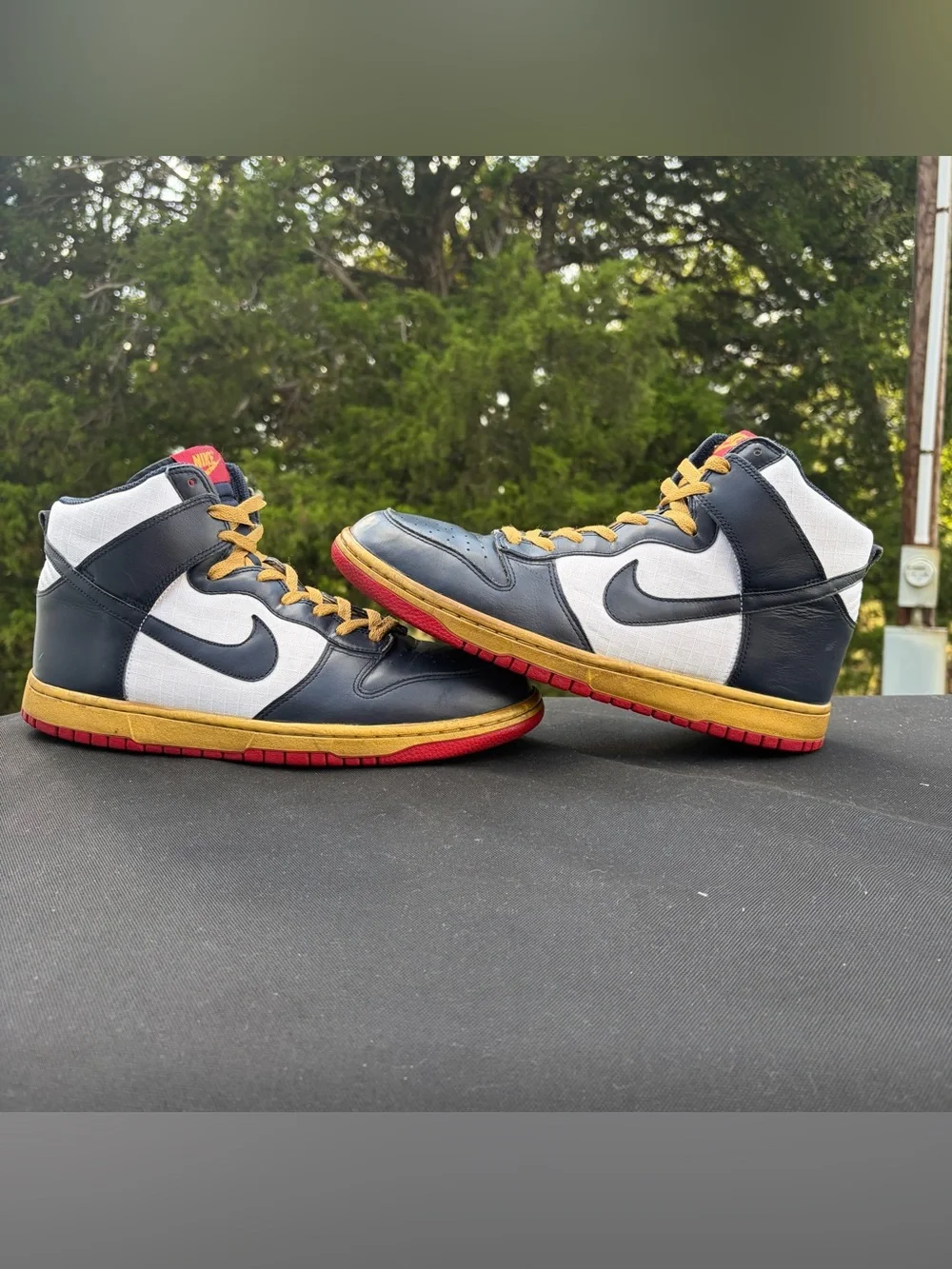 Nike Dunk High 2010 Olympic Winter Games Obsidian Gold 344648-141 Size 10.5